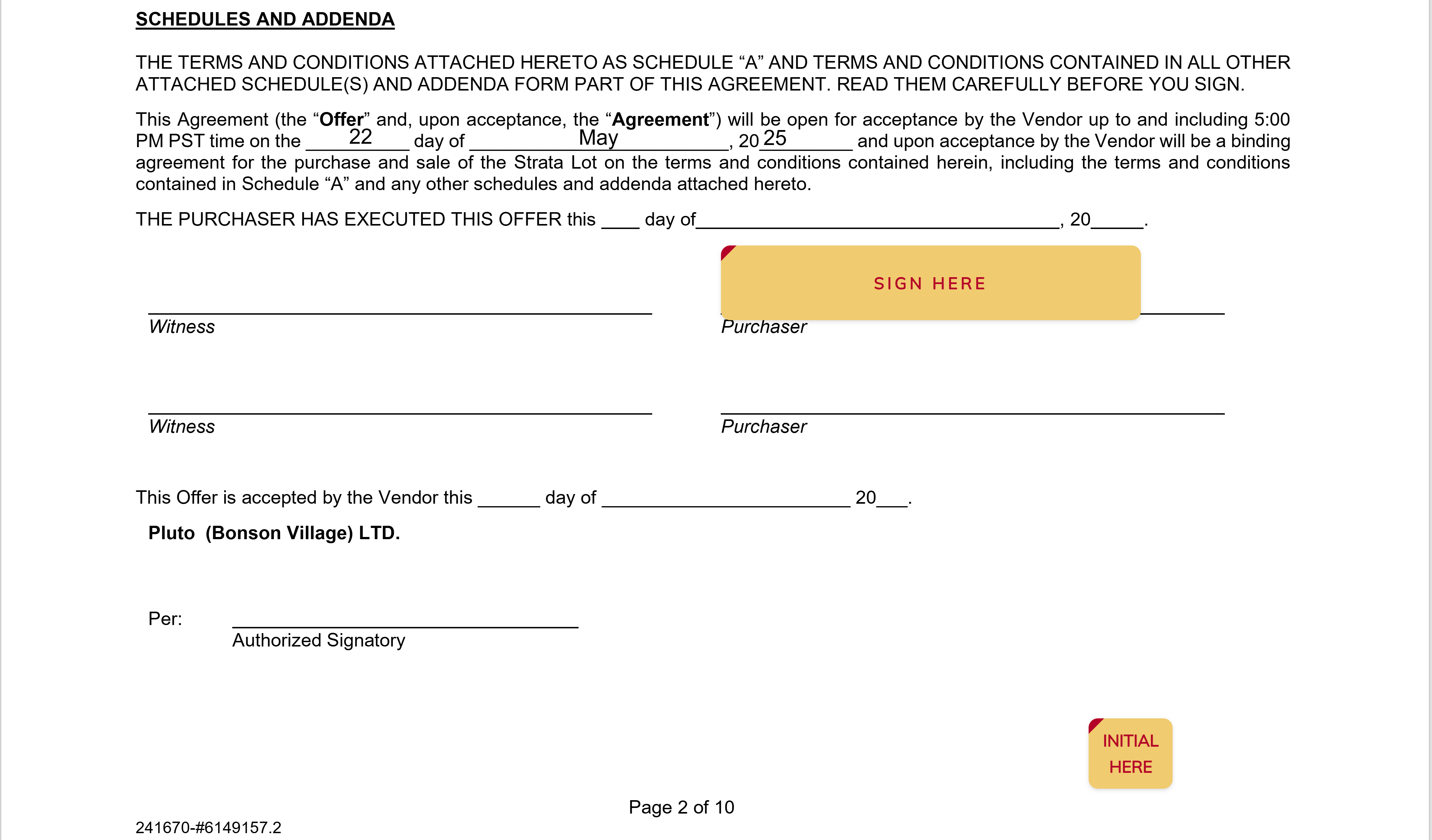 Initial blocks and Signature Blocks placeholder
